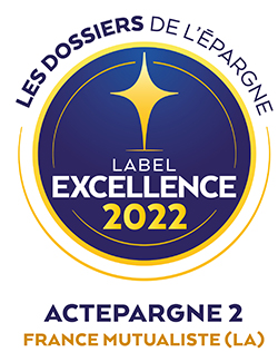 label excellence 2022 pour le contrat d'assurance vie Actépargne2