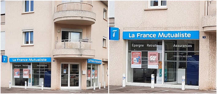 Visuels de l'agence La France Mutualiste à Perpignan