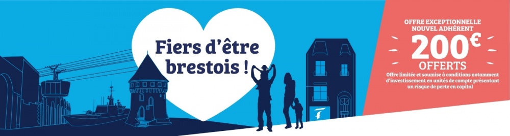 Bandeau promotionnel nouvel adhérent 200€ - Agence La France Mutualiste à Brest