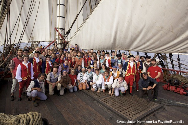 phot de grope sur le bateau Hermione